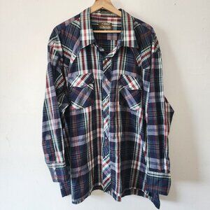 Outlaw Western Wear 3X Pearl Snap Flannel Cotton